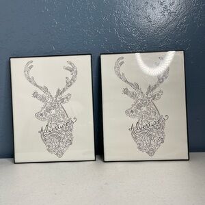 Mainstays Adult coloring wall art with glass frame 13x10 Deer print with message